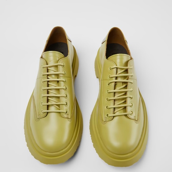 Camper Shoes - Camper Green Walden Leather Shoes
